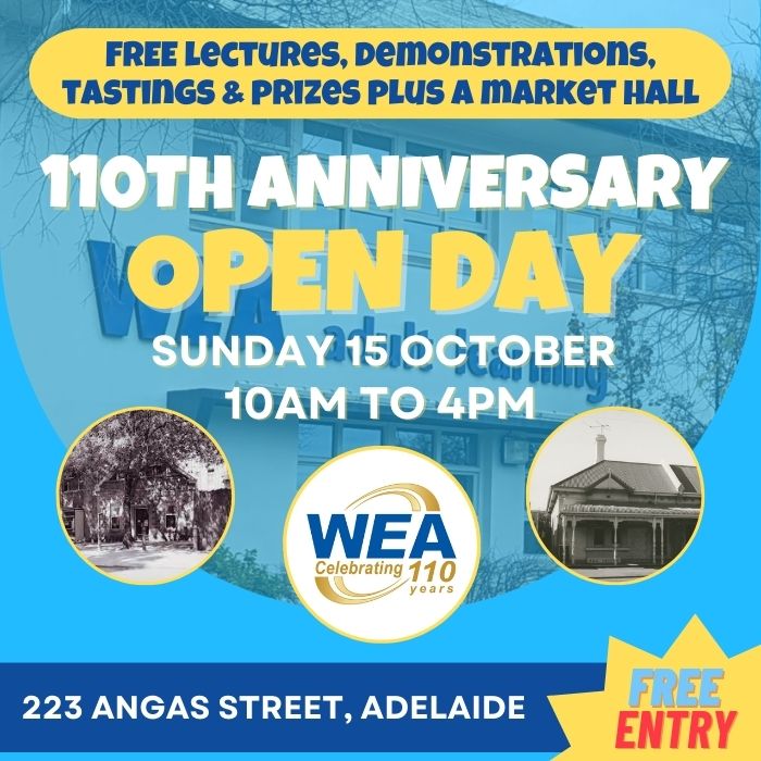 WEA 110th Anniversary Open Day FREE EVENT